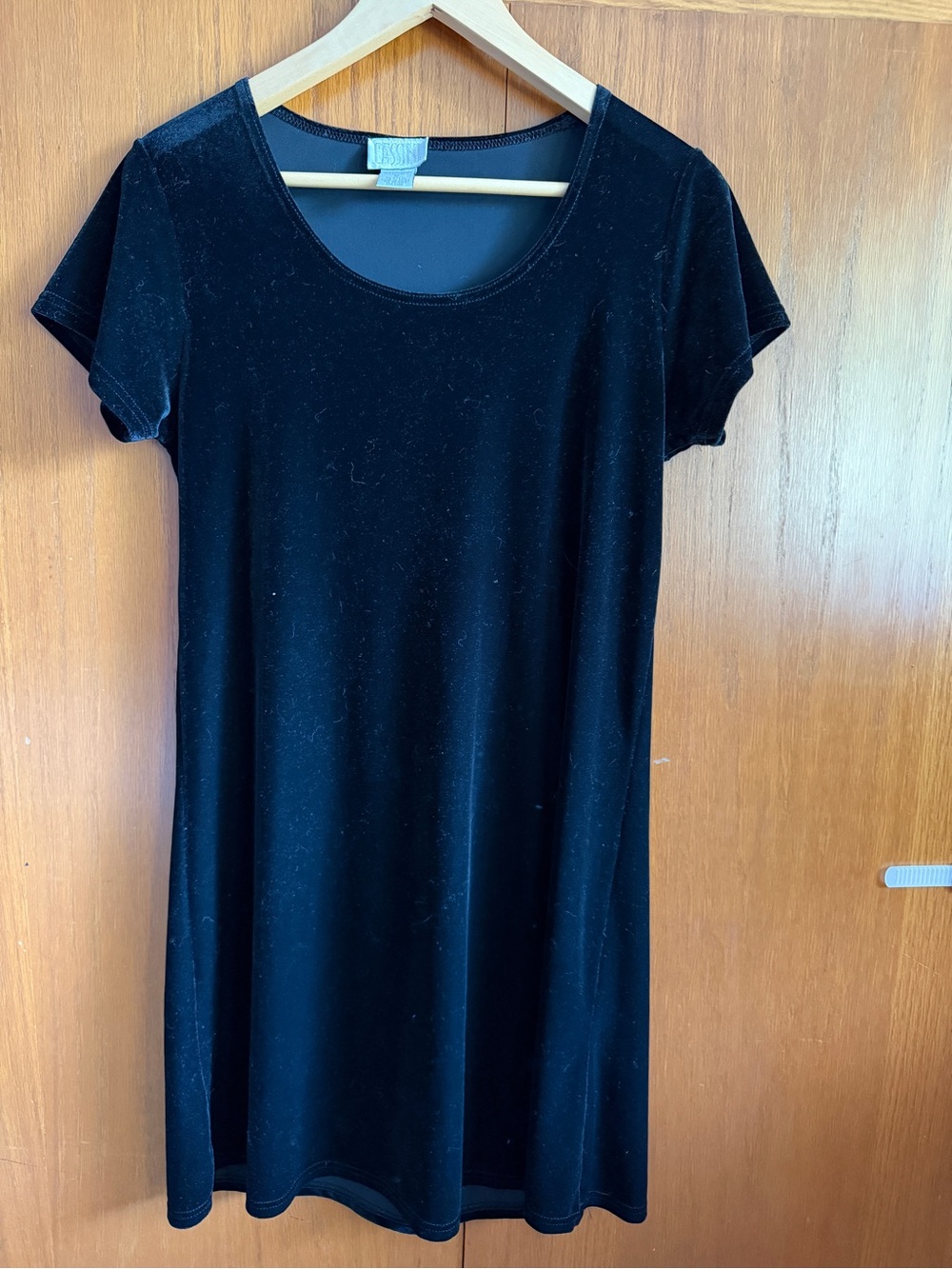 Black velvet dress
